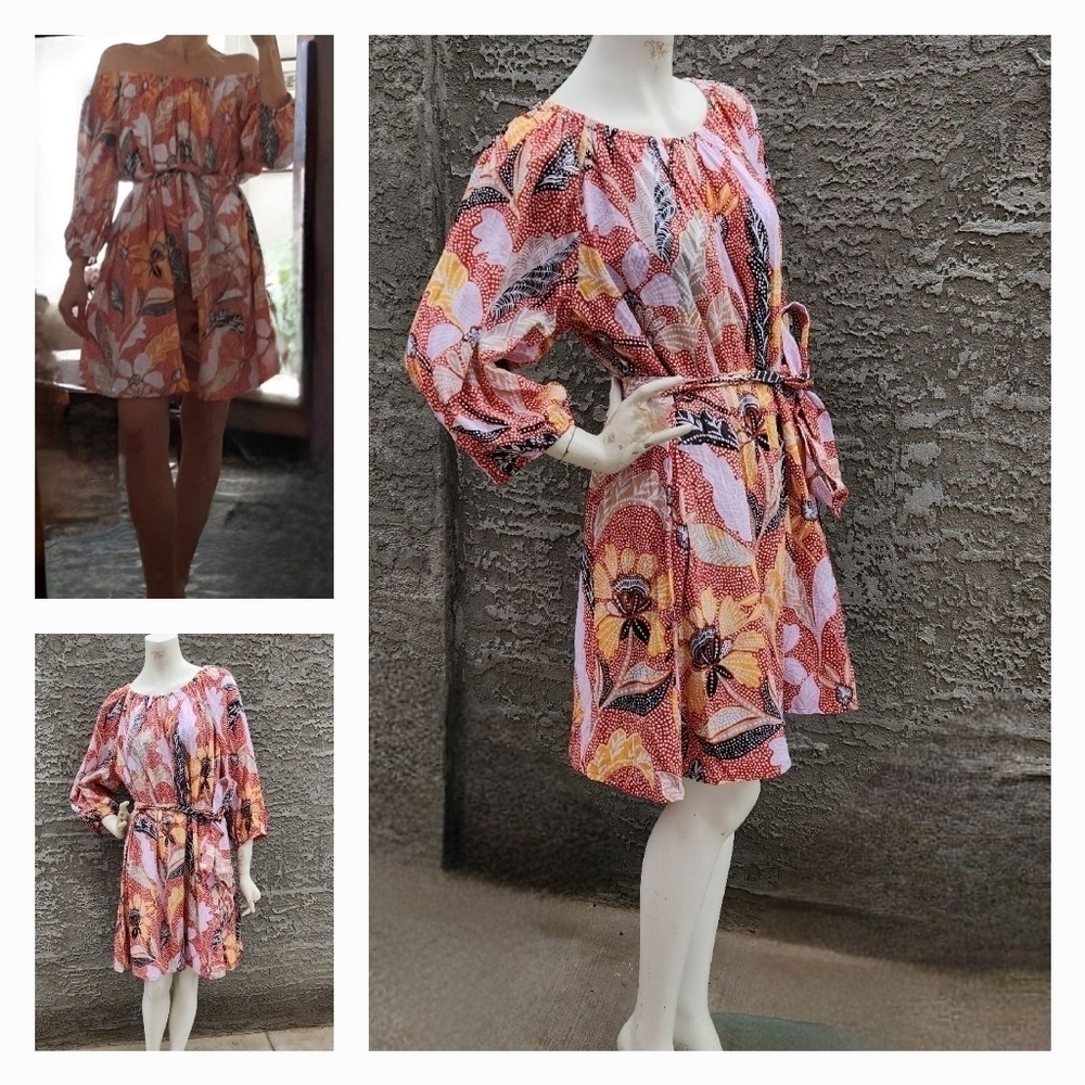 elizabeth and james Uptown‎ Casual Day Glow Marika Garden Shift Dress S